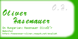 oliver hasenauer business card